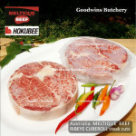 Beef RIBEYE Scotch-Fillet CubeRoll MELTIQUE meltik (wagyu alike) Australia HOKUBEE frozen STEAK 2cm 3/4" (price/pc 350g)